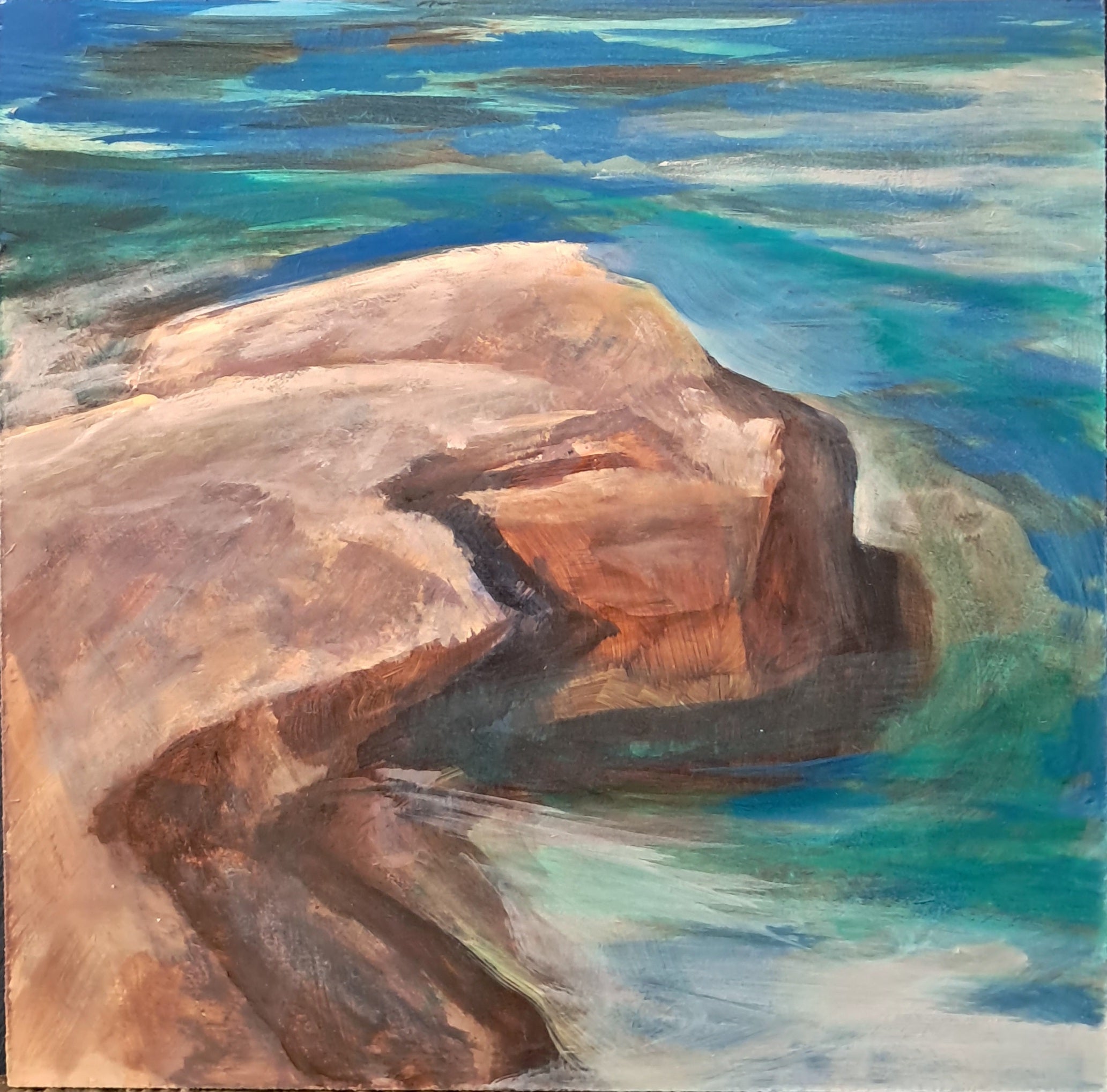 Mediteranean Shore 229 — Original Plein Air Painting
