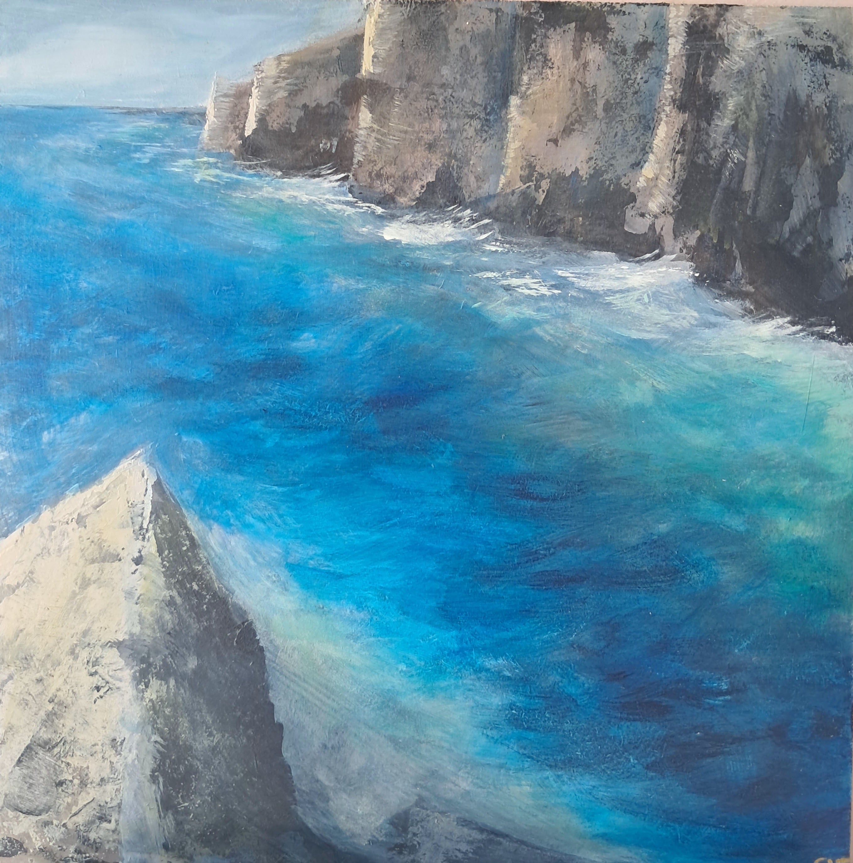 Mediteranean Shore 228 — Original Plein Air Painting